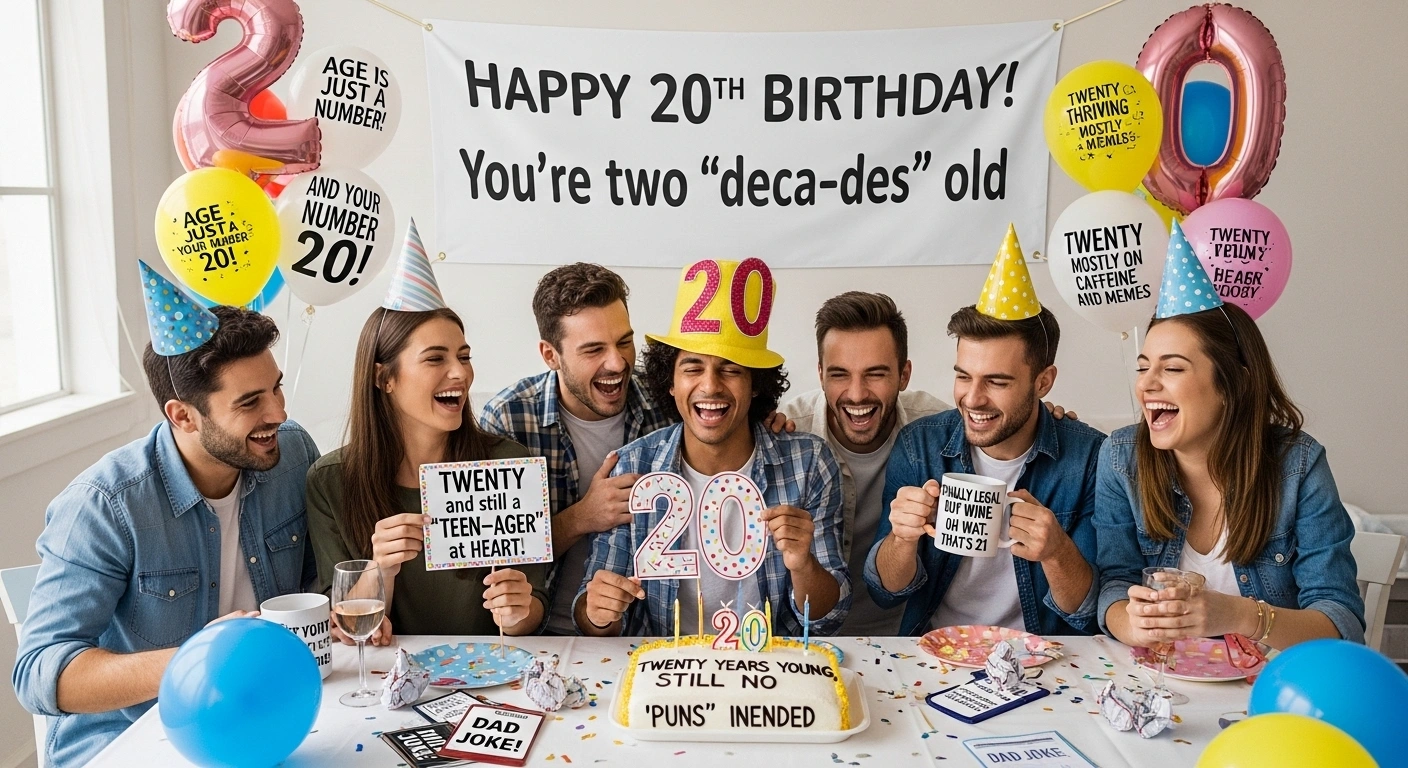Clever 20th Birthday Puns