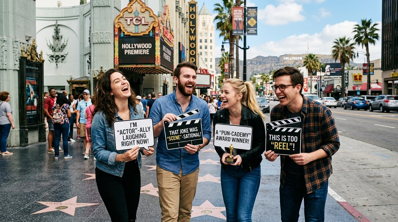Hollywood Puns Captions