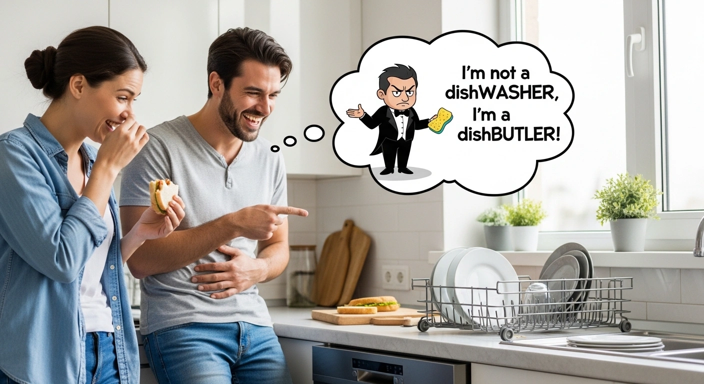 Loading the Dishwasher Joke Instagram