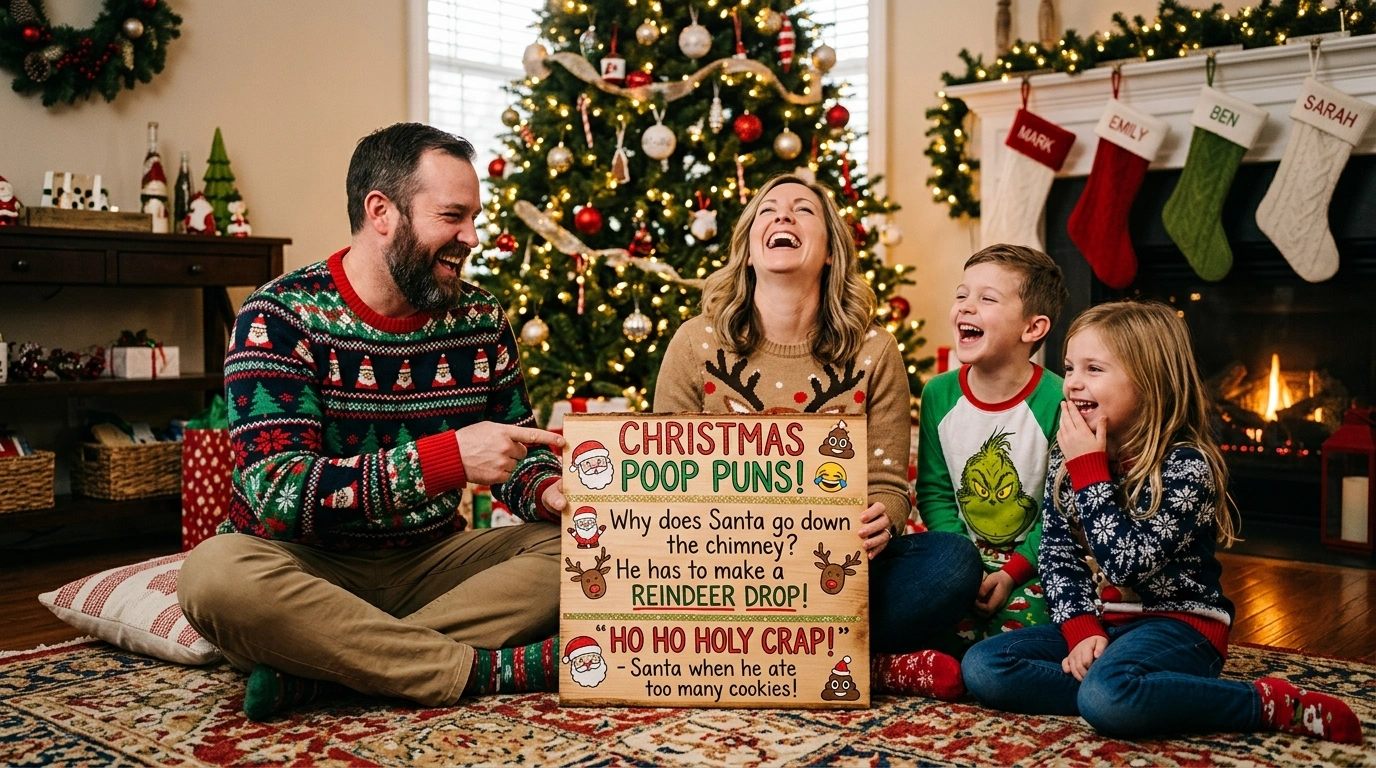 Short Christmas Poop Puns